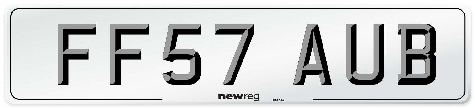 FF57 AUB Number Plate from New Reg
